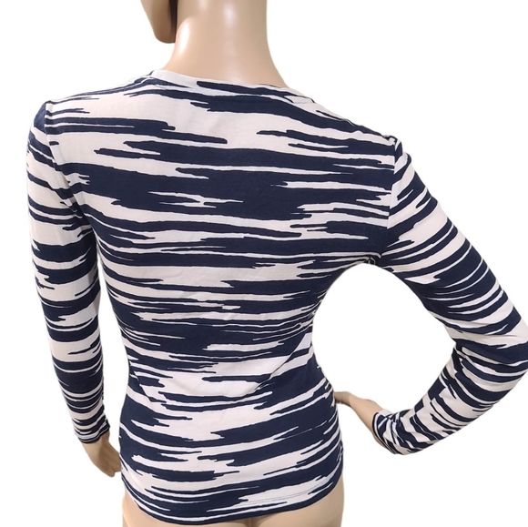 Tory burch/ Tara space- dyed long sleeve tee, size xsmall, 100 % Cotton. - Picture 3 of 4